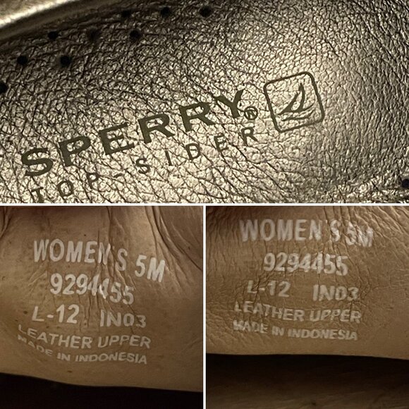 Sperry Top-Sider Metallic Authentic Original Boat Shoe Sneaker Size 5 - Picture 9 of 16